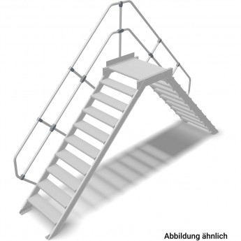 Переход с платформой KRAUSE STABILO 826091, 10 ступеней 600 мм 45° Переход с платформой KRAUSE STABILO 826091, 10 ступеней 600 мм 45°