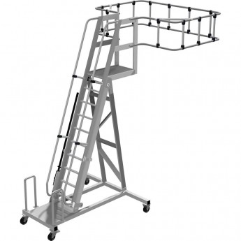 Трап KRAUSE для цистерн, угловое ограждение, алюм. решетка