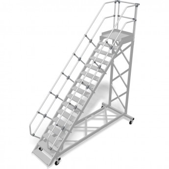 Трап с платформой передвижной KRAUSE 16 ступеней, ширина 1000мм 45°