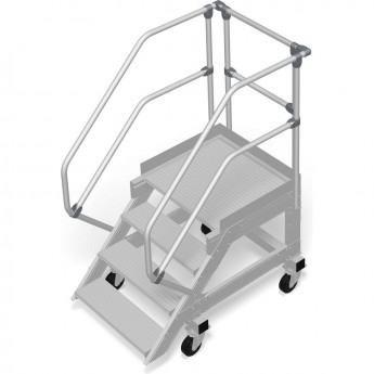 Трап с платформой передвижной KRAUSE 4 ступени, ширина 800 мм 60°