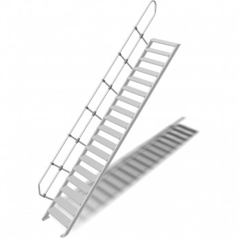 Трап стационарный KRAUSE 18 ступеней, ширина 600 мм 60° Трап стационарный KRAUSE 18 ступеней, ширина 600 мм 60°